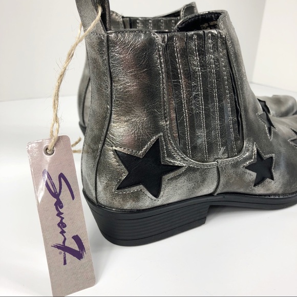 Seven 7 rockstar booties pewter boots star 8 9 10 - Picture 4 of 7